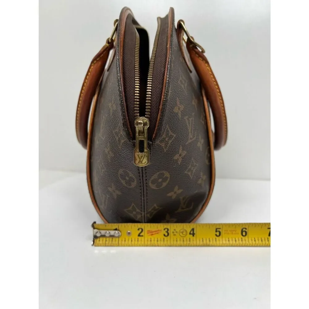 LOUIS VUITTON Ellipse PM Monogram Handbag Brown Lock + Key + Dust Bag